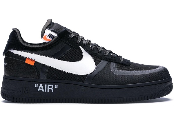 Men's Off-White x Air Force 1 Low Black White Shoes 056